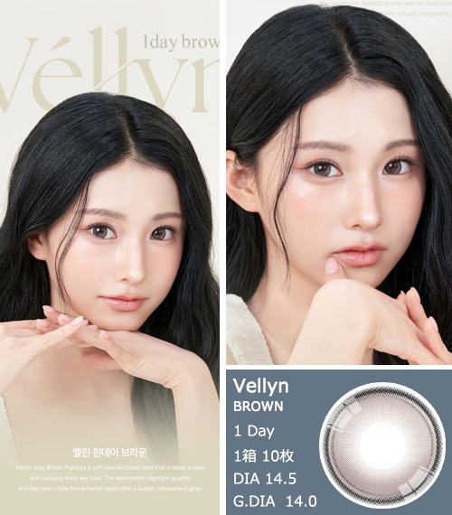 [1 Day/ブラウン] ヴェリン ワンデー (1箱 10枚)3